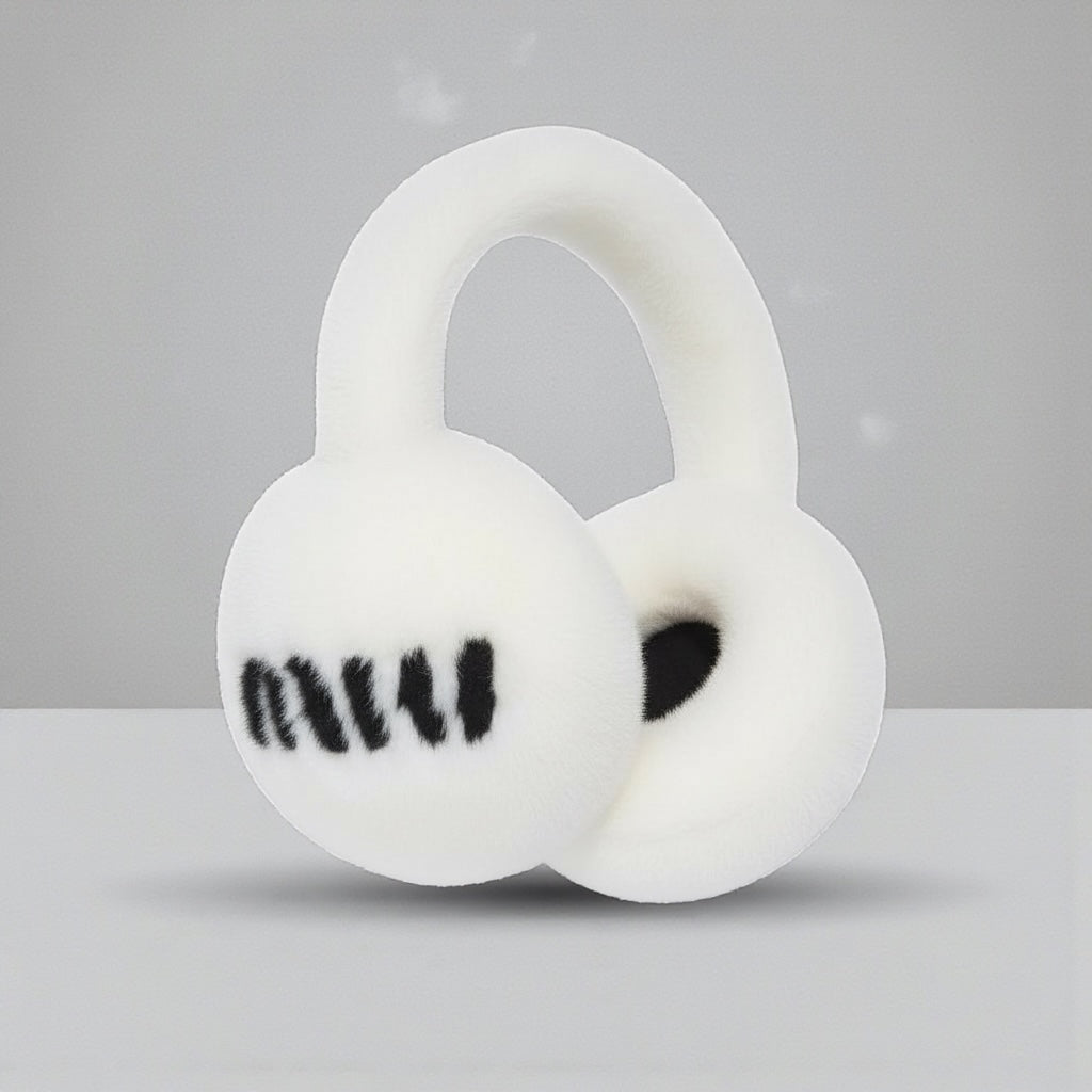 MM faux fur ear muffs in white
