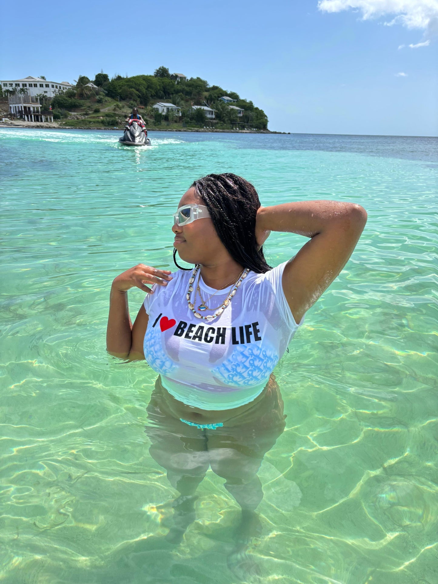 I ❤️ BEACH LIFE BABY TEE