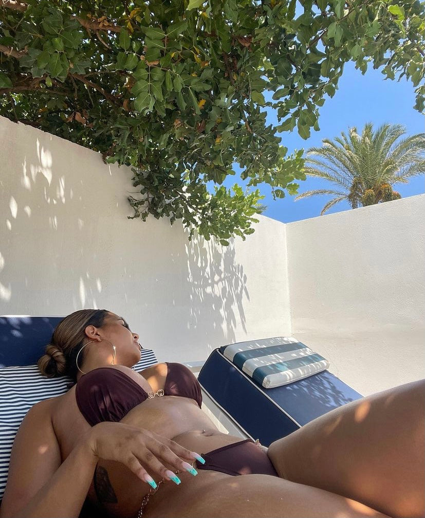 GG Chain Bikini in brown