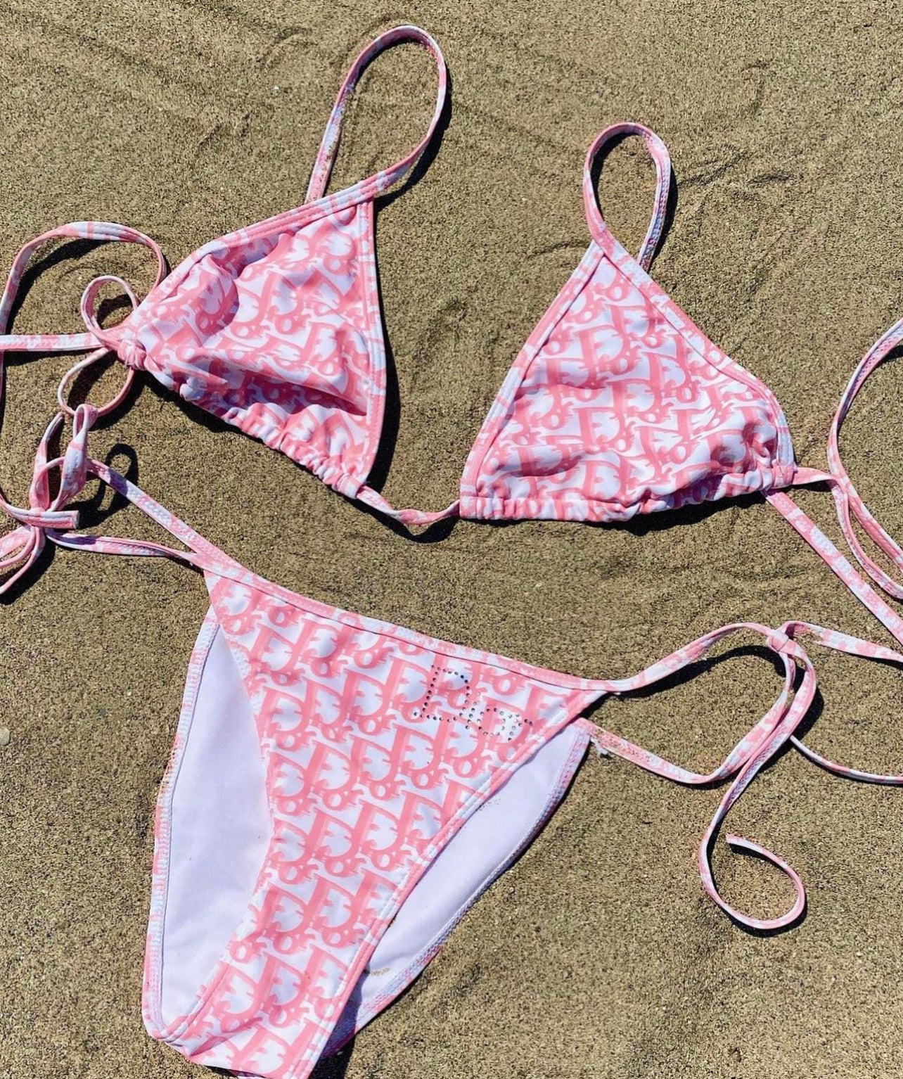 Adore her bikini in baby pink