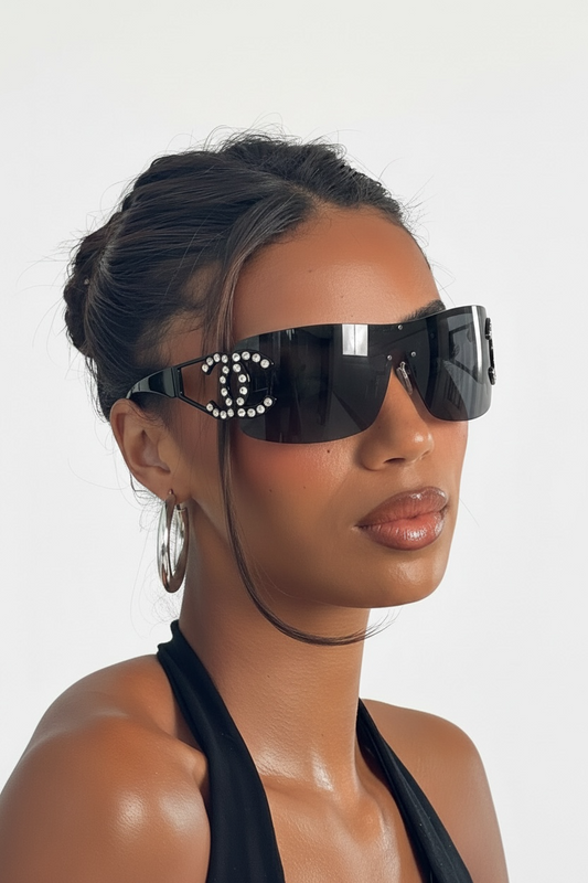 CC Diamanté Shield Sunglasses 3 Colours