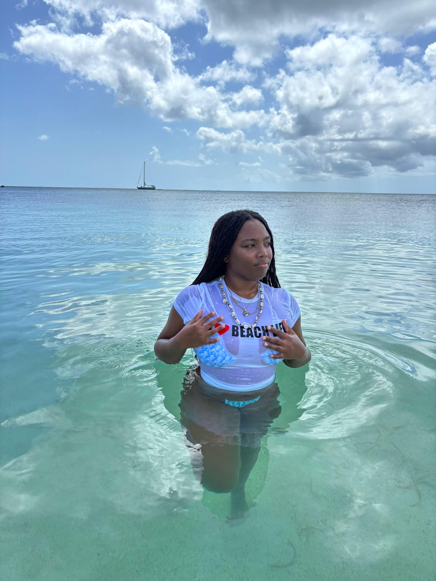 I ❤️ BEACH LIFE BABY TEE