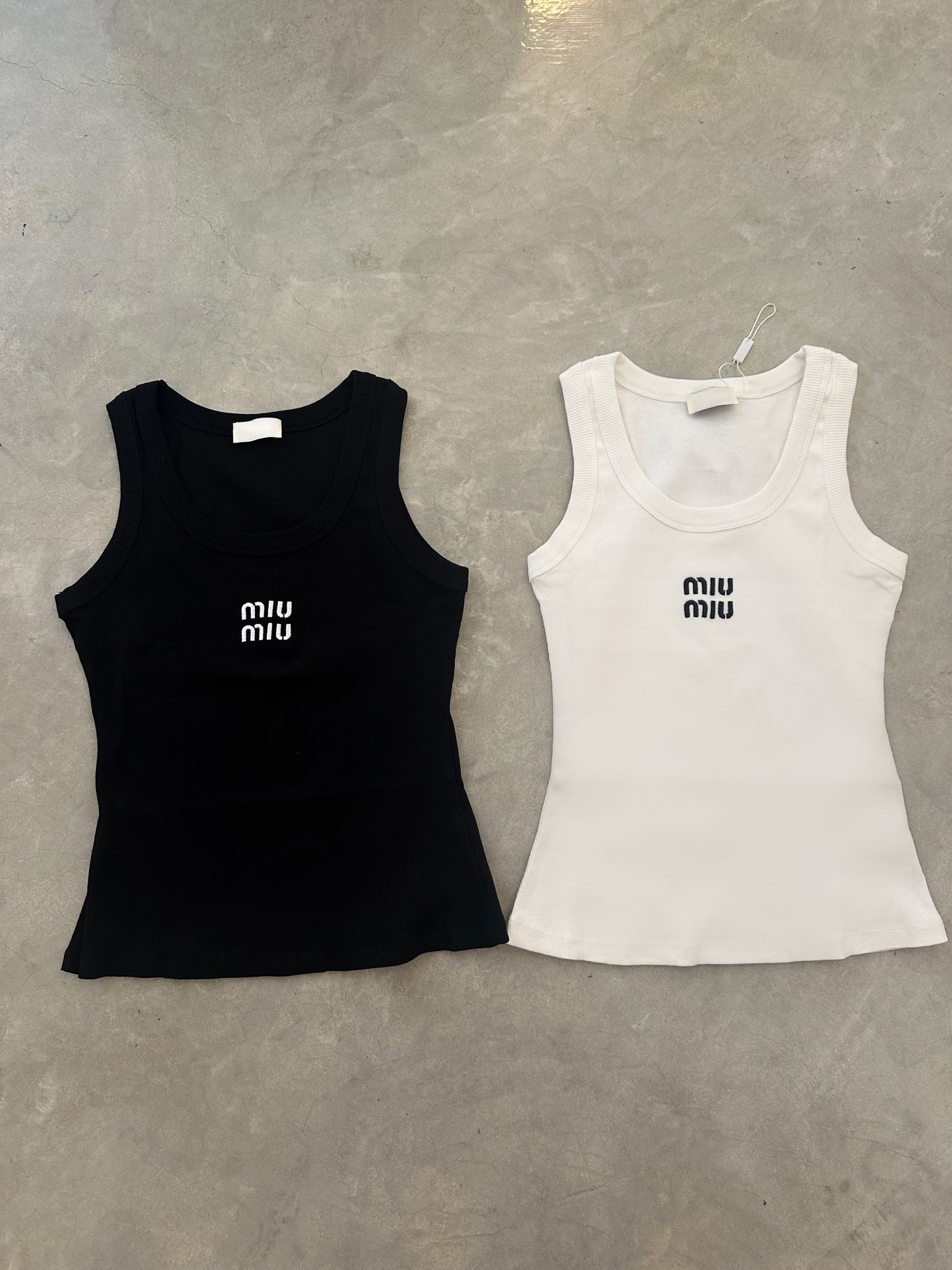 Black MM vest top