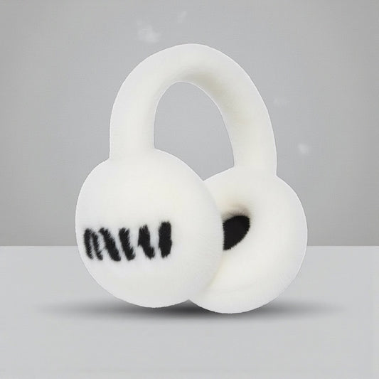 MM faux fur ear muffs in white