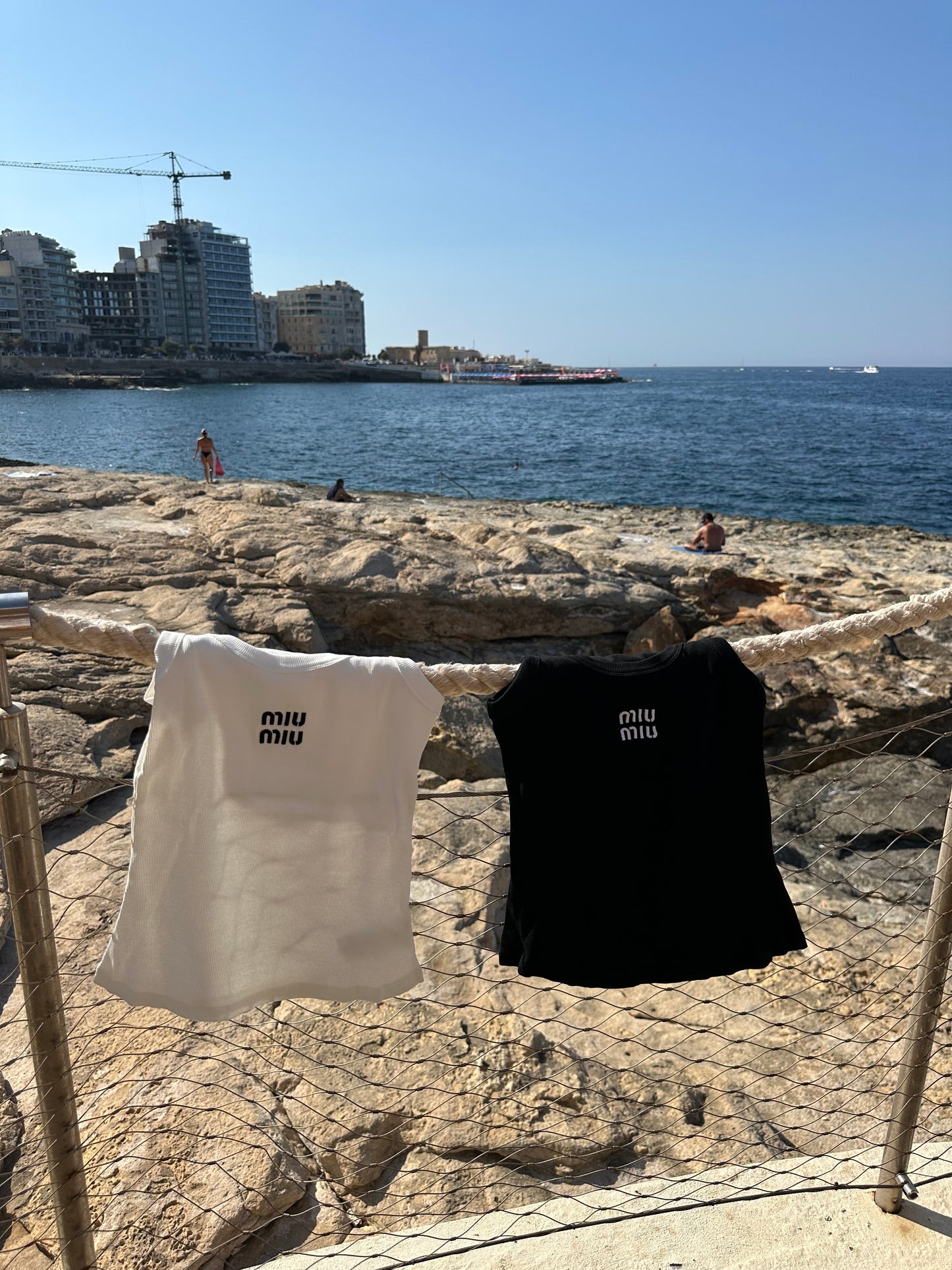 Black MM vest top