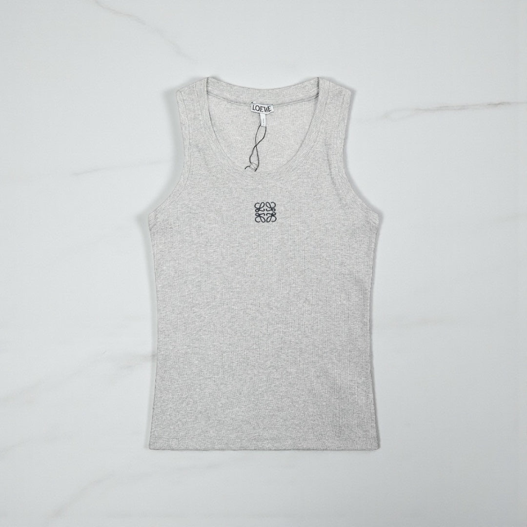 LO RIBBED VEST IN GREY
