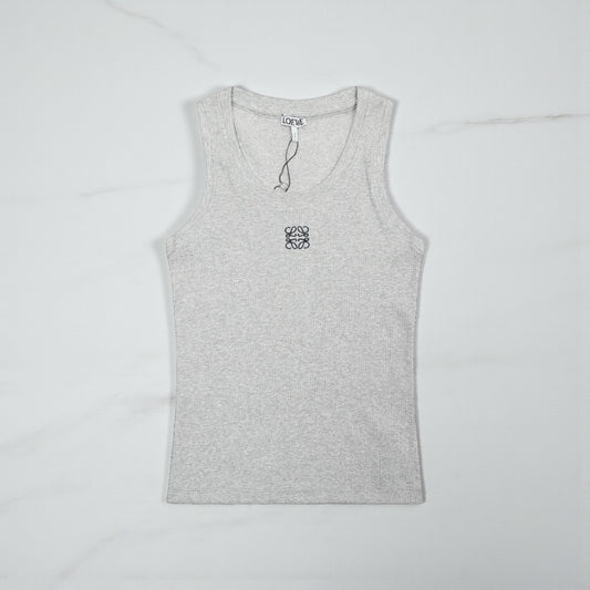 LO RIBBED VEST IN GREY