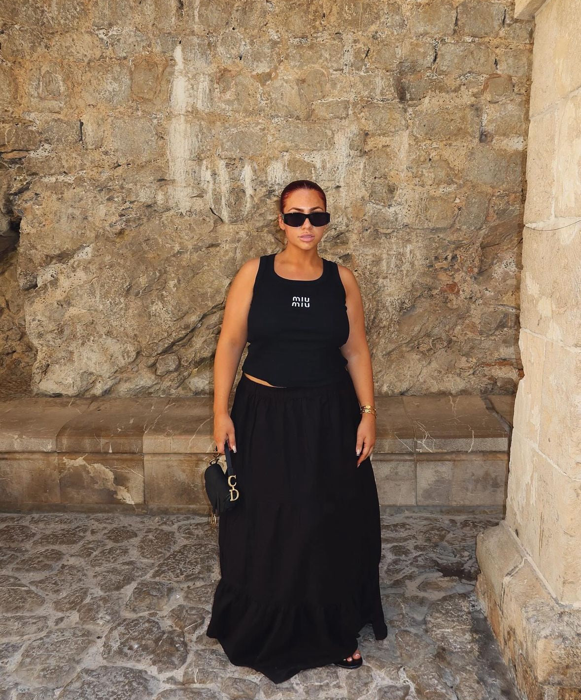 Black MM vest top