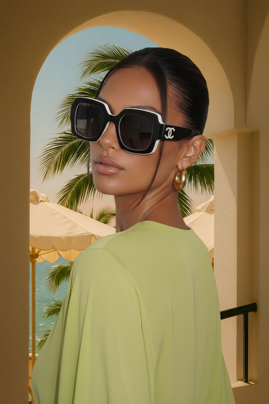 CC Black and White Sunglasses