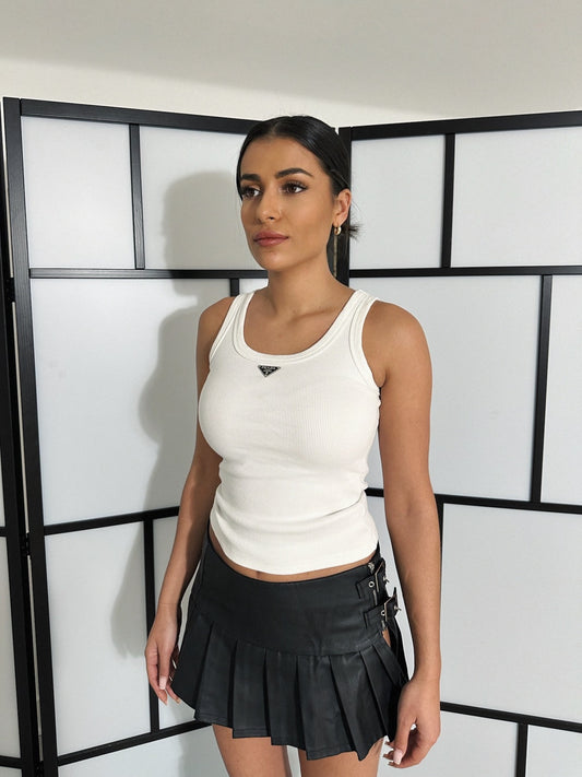 P VEST TOP IN WHITE