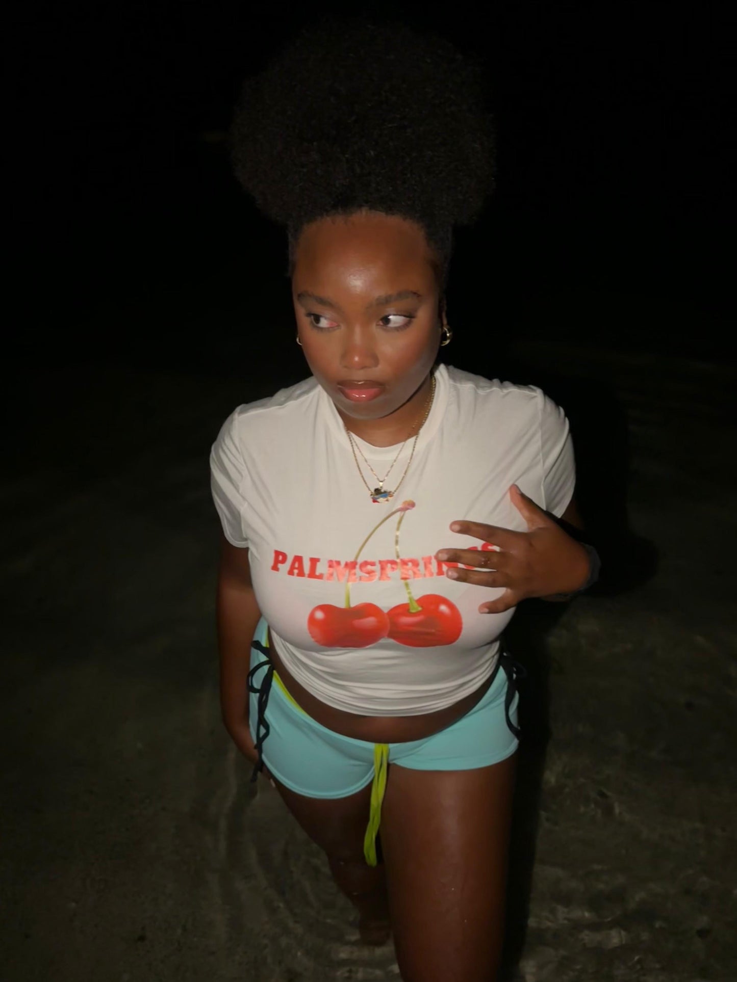 PALM CHERRY BABY TEE