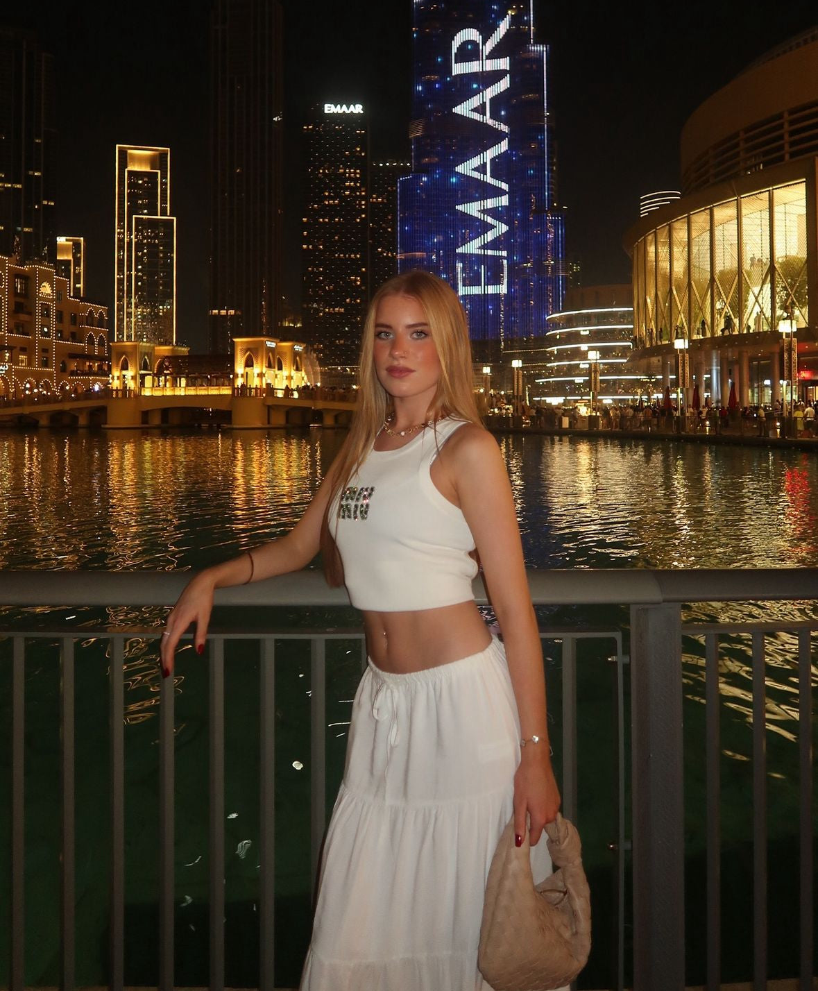 Green crystal vest top