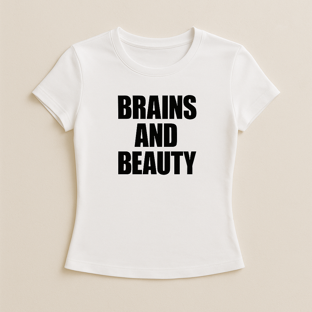 BRAINS AND BEAUTY BABY TEE