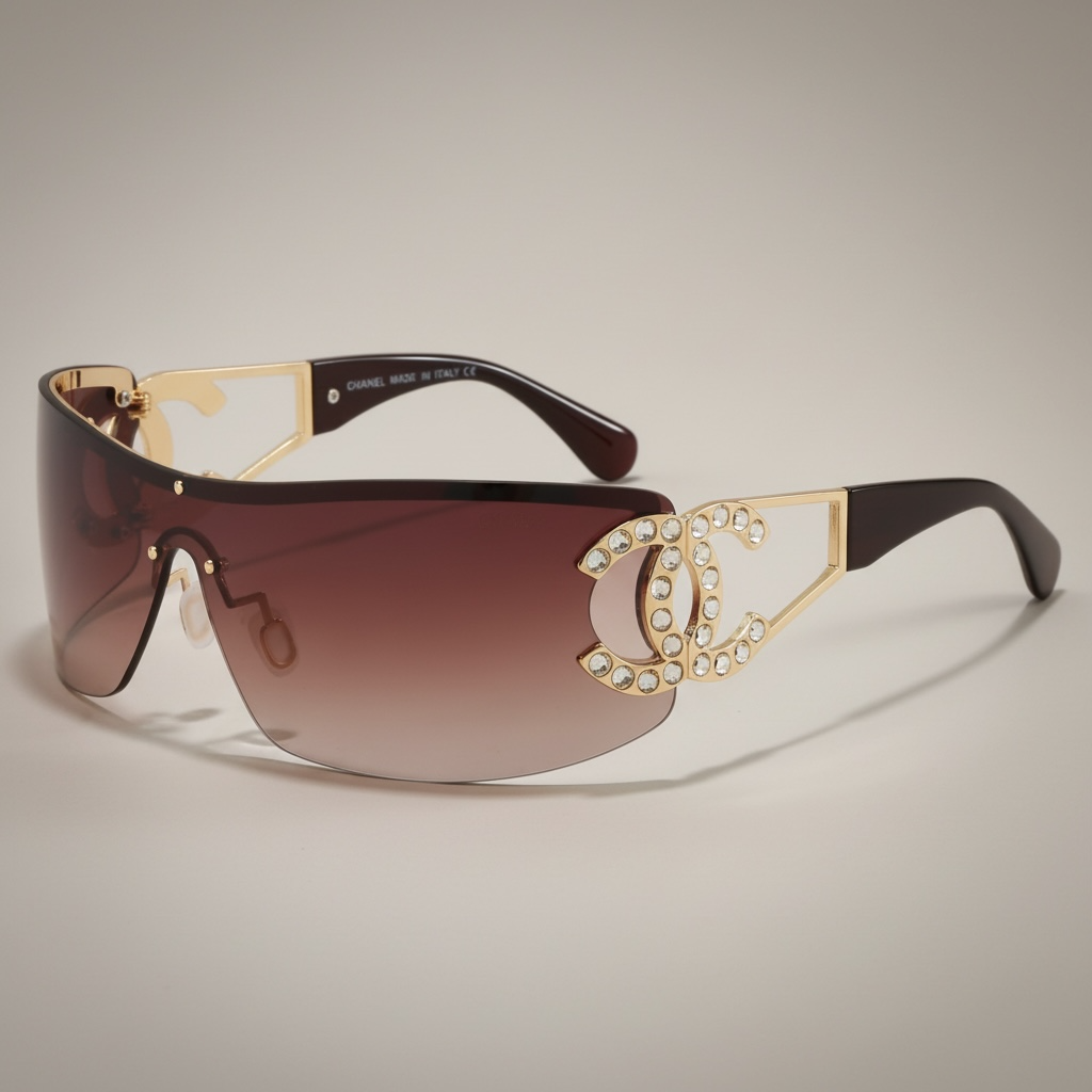 CC Diamanté Shield Sunglasses 2 Colours