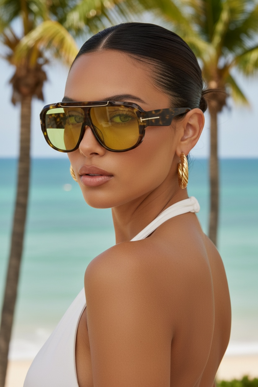TMFRD Oversized Shield Aviator Sunglasses 2 Colours