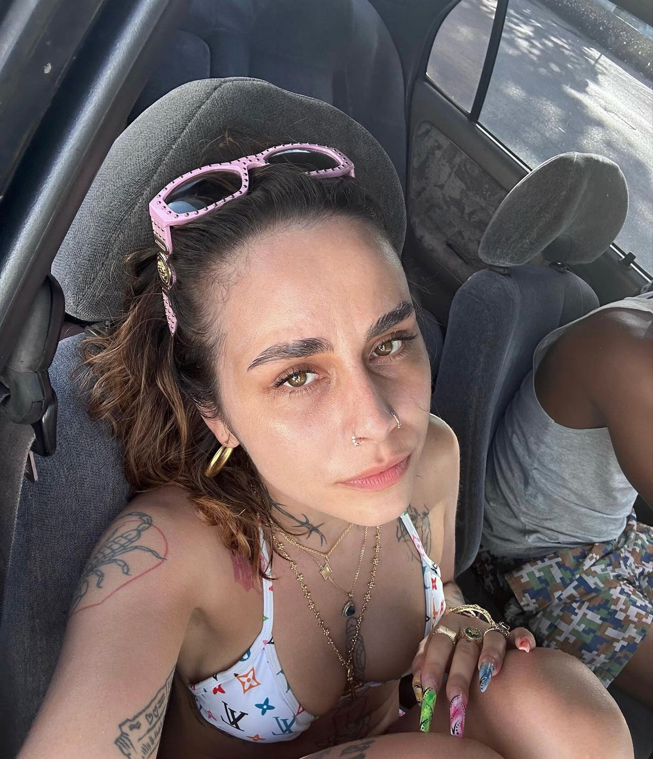 Y2k print bikini multi coloured
